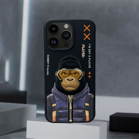 iPhone 14 Pro Nimmy Official Embroidery Jacket Series Case Cover - Gorilla